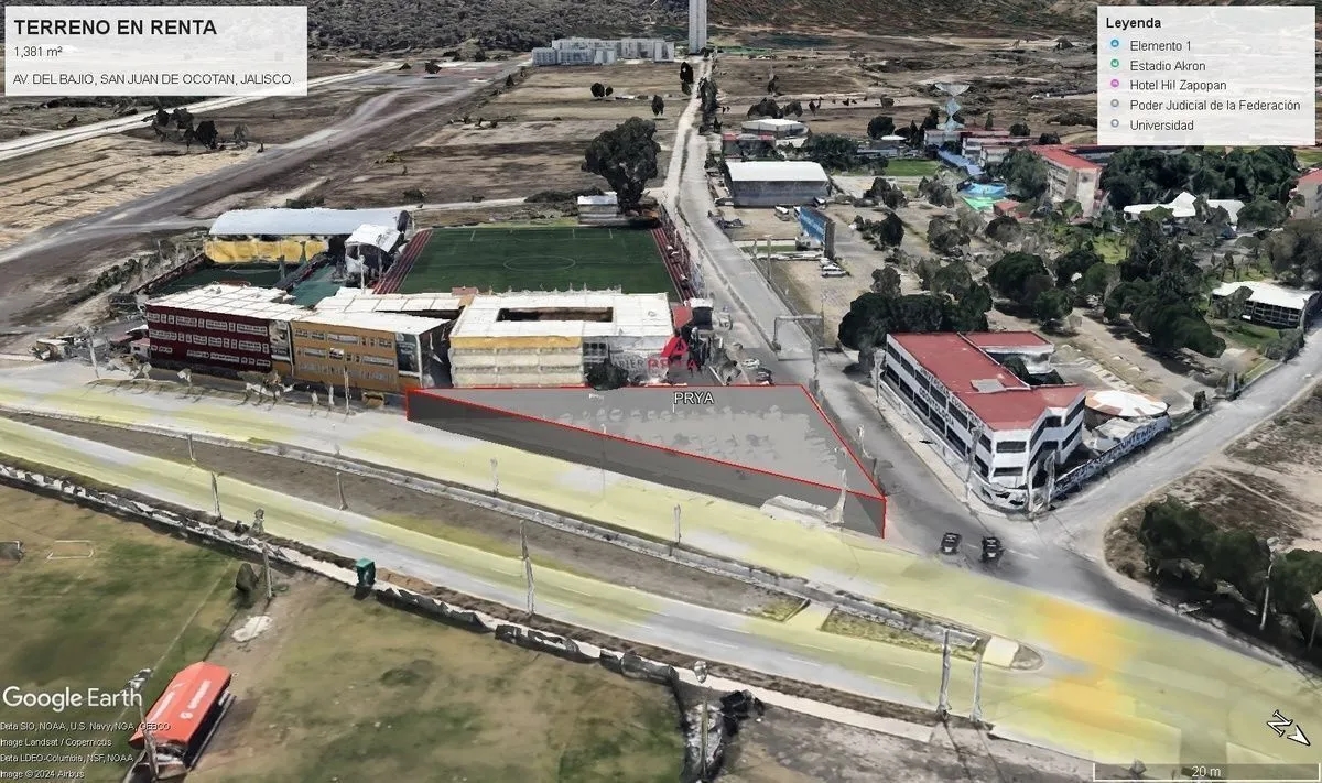 Terreno en renta, Av. del Bajío, San Juan de Ocotán , Zapopan ,Jalisco